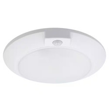 6 In. 1-Light White Motion Sensor Integrated LED Flush Mount