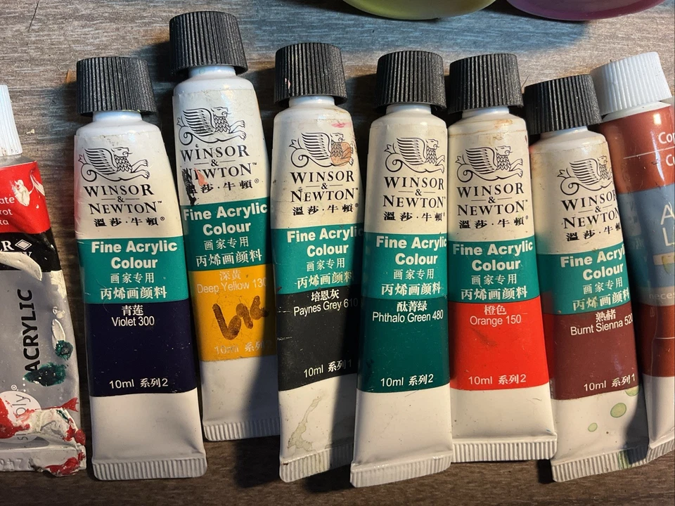 Lot Of 28 Winsor & Newton Galeria Acrylic Color Paint Metallic-All Soft Tubes - Image 3 of 4