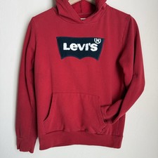 Levi  s Red Pullover Hoodie Youth XL 13-15 Logo Sweatshirt Kids Unisex