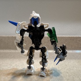 LEGO Hero Factory Stormer 2.0 2063 White Blue Figure With Weapon 2011 Used