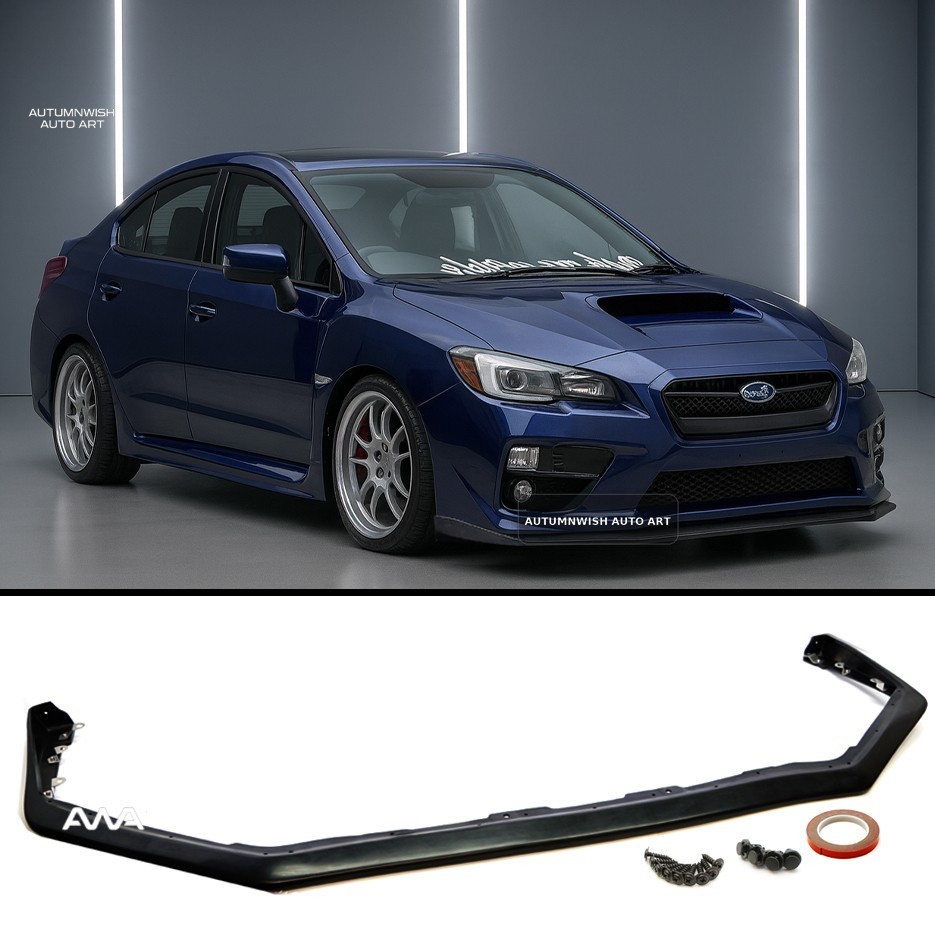 For 15-21 Subaru WRX STI V-Limited Style 1 Piece Front Bumper Lip