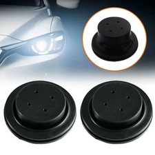 2Pcs Black Car Headlight Dust Cover Rubber Housing Kit For HID LED Bulb Seal Cap