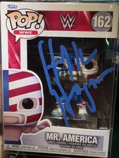 Hulk Hogan Autographed/Signed Funko Pop #162 WWF WWE HOF Mr America FANATICS