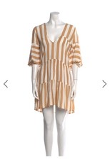 FAITHFULL THE BRAND V Neck Mini Dress Size Large