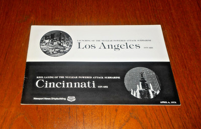 Los Angeles(SSN688)Launching/Cincinnati(SSN693)Keel Laying Program Booklet  4/74