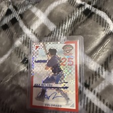 2025 Panini Prospect Edition Max Belyeu Holo Red Auto #ED /99 ROOKIE PRIZM