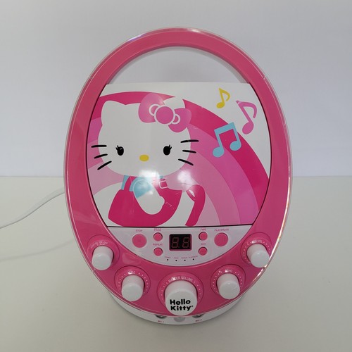Hello Kitty Disco Party CD Player Karaoke Machine, 2012, No Microphone, Tested