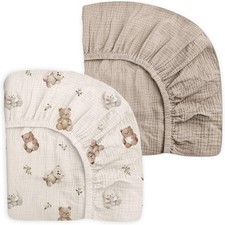 Crib Sheets for Baby Boy Girl 2 Pack, Fitted Crib Mattress Sheet 28" x 52",