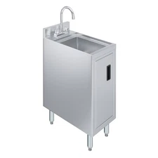 AmGood 22 in. x 12 in. Stainless Steel Underbar Hand Sink with Cabinet Base