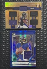 2020 Panini Gold Standard Marquise Brown #ML18 Prime /199 Lamar Jackson Threads