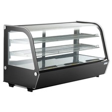 48" Black Refrigerated Countertop Bakery Display Case with LED Lighting