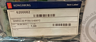 Kongsberg 6200082 NN832.22 PT50 0-600°C PCB SSU 8810 NOR Control New SHIP SPARE