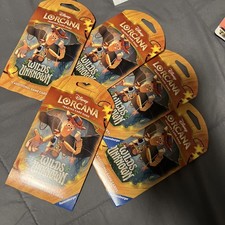 Disney Lorcana Wilds Unknown Sleeved Booster Packs Woody x5 TCG New Sealed