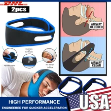 Snore Stop Anti Snoring Chin Strap Sleep Apnea Belt Snoreless Sleep Jaw Solution