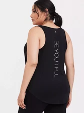 TORRID Active Size 5 (5X) Women's Black 'BeYoutiful' Active Tank Workout