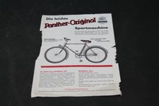 alter Druck Panther Sportmaschine Fahrrad  Reklame Werbung Vintage