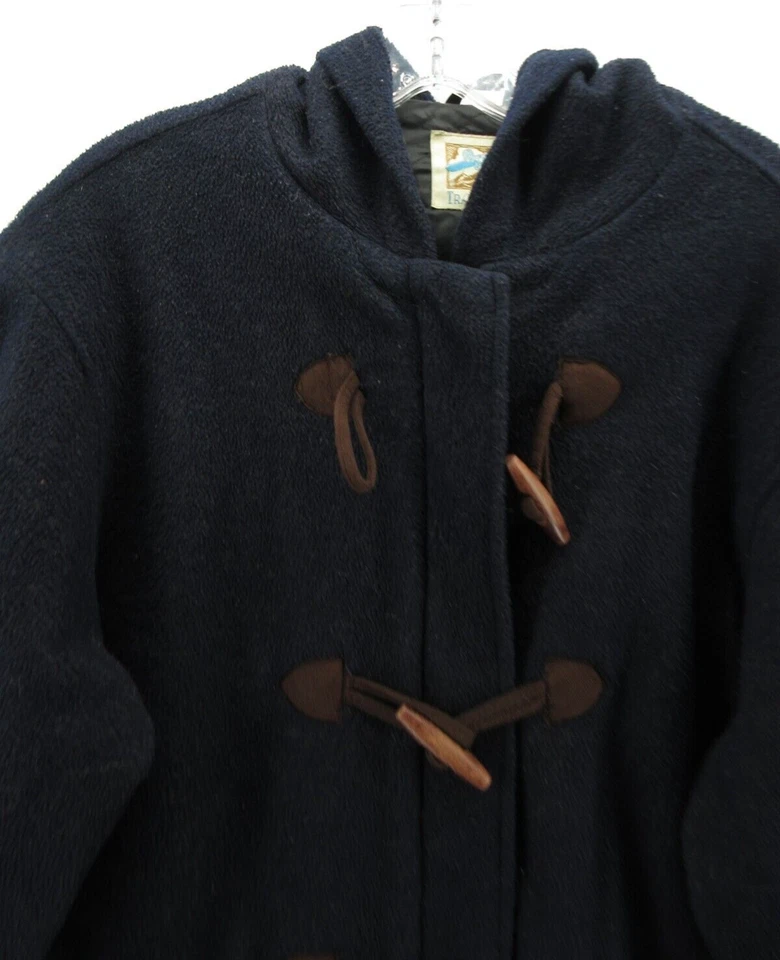 Chaqueta de viaje Smith vintage para mujer pequeña azul polar abrigo de lona con capucha Foto 2 de 4