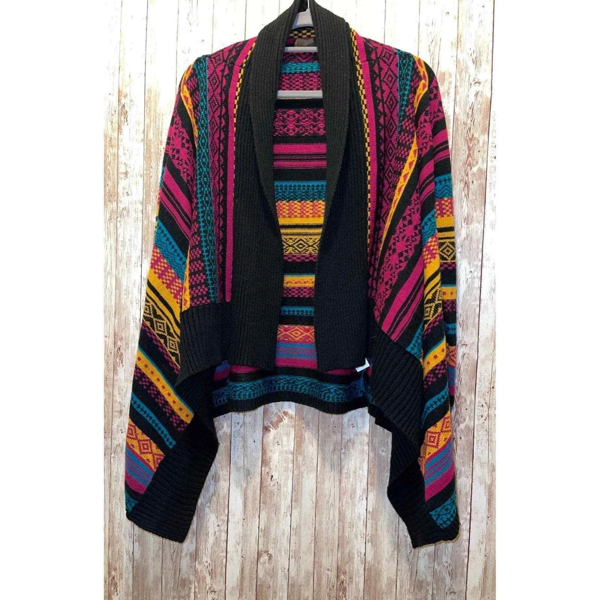 Jeans by Buffalo Western Aztec tribal print Cardigan Pink Multi