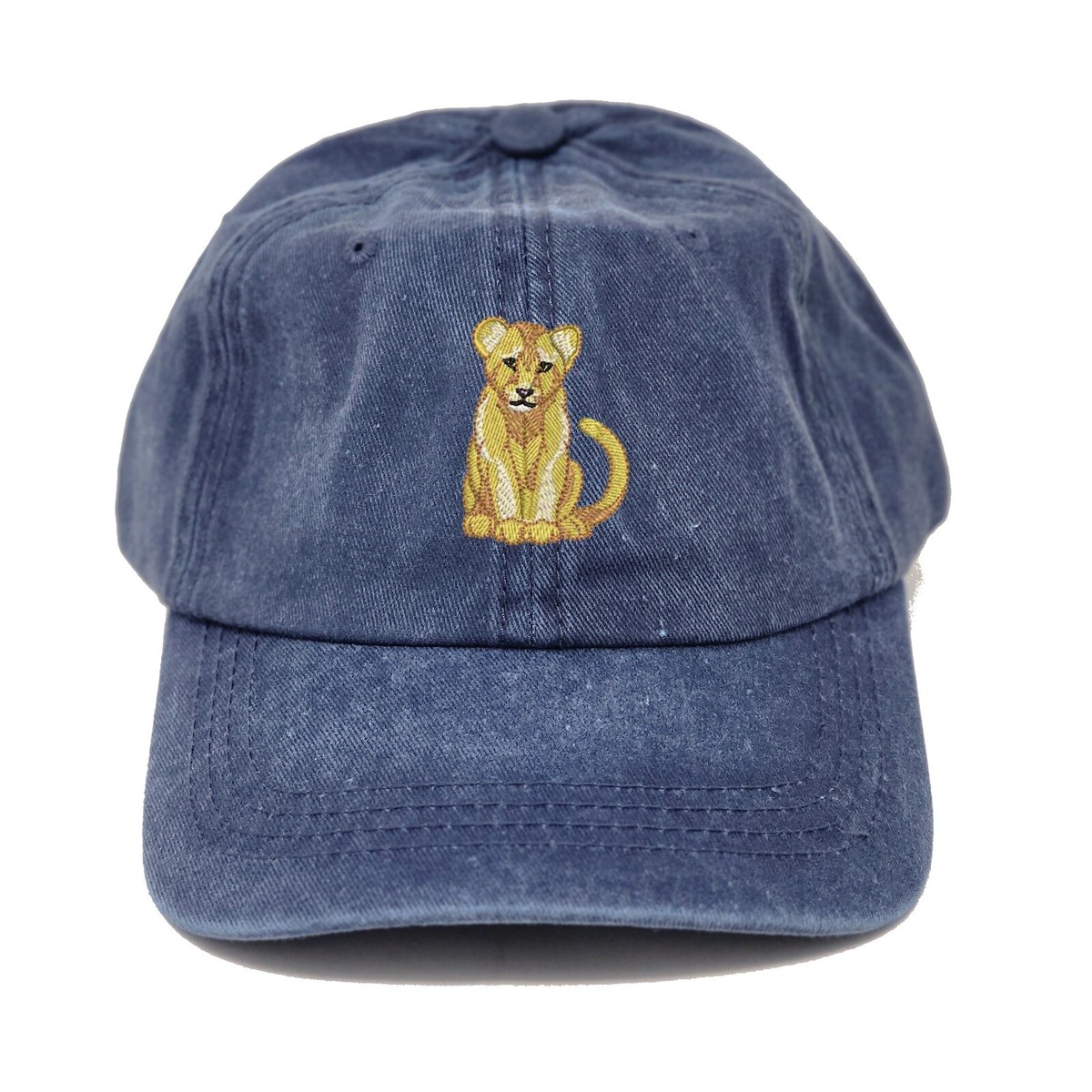 Wildlife Lion cub embroidered dad hat, Baby lion embroidered  display picture 2