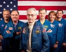 SPACE SHUTTLE COLUMBIA STS-1 & STS-135 CREW 8X10 GLOSSY NASA PHOTO REPRINT