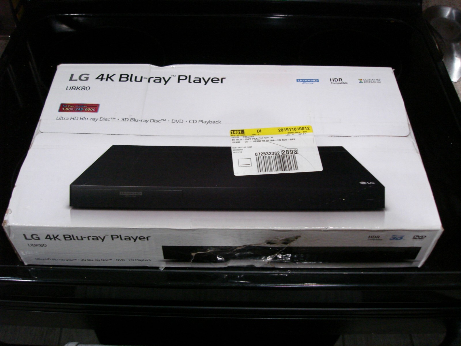 LG 4K Smart WiFi UHD 4K Ultra HD Blu-ray & DVD Player UBKM9-Tested,  Works Great!