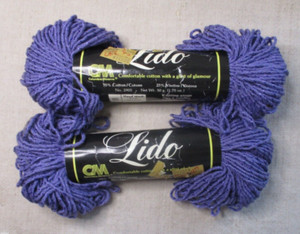 Lot of 2 - vtg Columbia Minerva Lido, Grape, 50 g, 75% Cotton, 25% Viscose