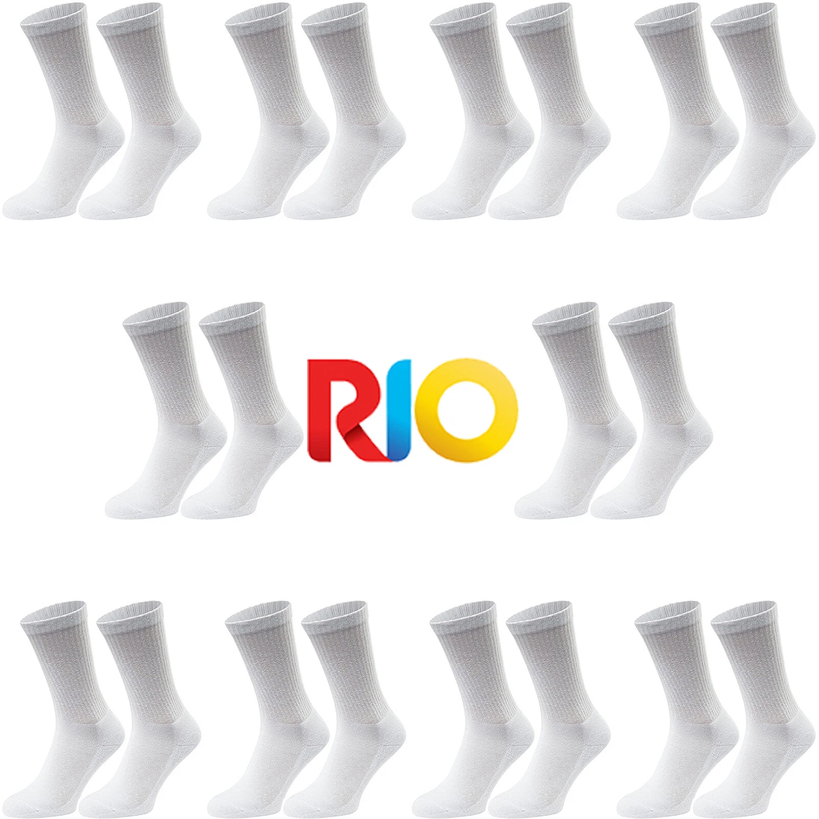 10 Pair Rio Active Crew Cotton Rich Mens Business Sports White Socks Bulk S7266W
Opens in a new wind