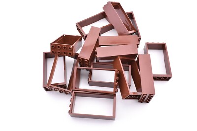 TCM BRICKS Reddish Brown 2x4x6 Door Frame X10 Compatible Parts & Pieces
