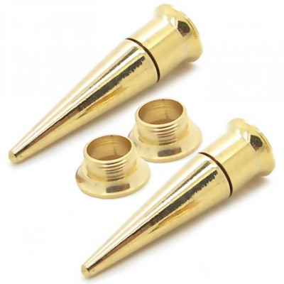 1 Paar Edelstahl Dehnungsstäbe Tunnel Taper Plugs Double Flared Sets 2in1 Dehner