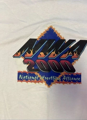 Rare NWA 2000 Wrestling T-Shirt Vintage WCW WWF WWE Vintage 2000s vintage concert t-shirt, vintage, single stitch, B+ condition