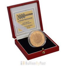 1999 2000 Proof Gold Crown £5 Coin Millennium Boxed