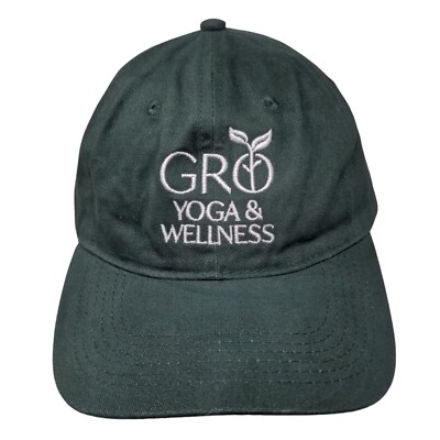 Gro Yoga & Wellness Slideback Hat Green One Size Embroidered Port & Company