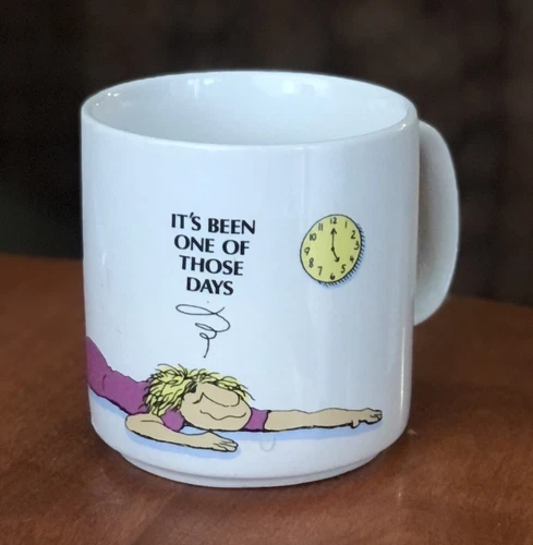 Russ Berrie "It's Been One of Those Days" 10 Oz Vintage Coffee Mug Tea Cup #8108