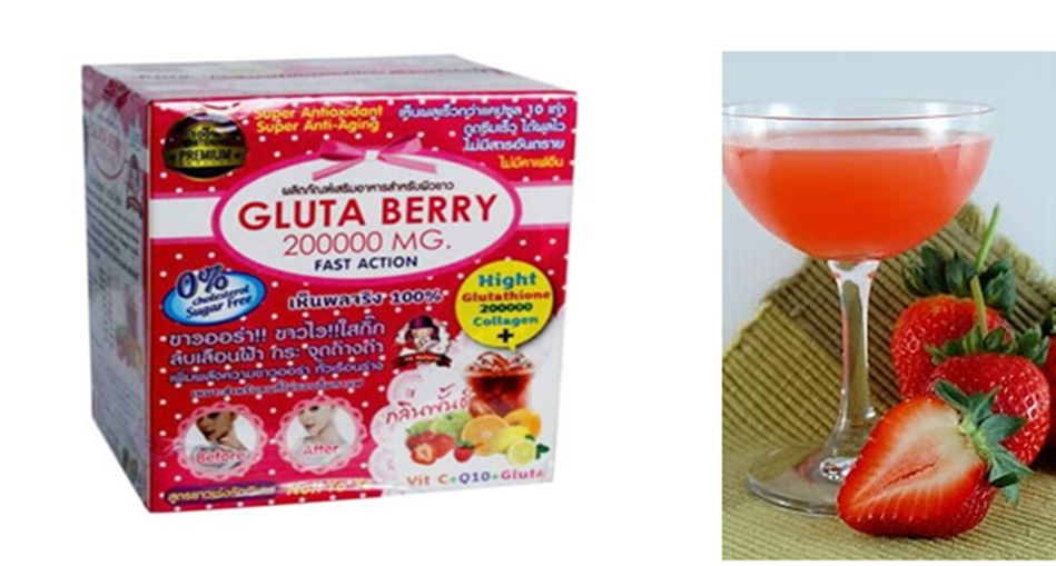 berry glutathione Gluta Berry 200000 mg Whitening Skin Anti-Aging Drink PUNCH