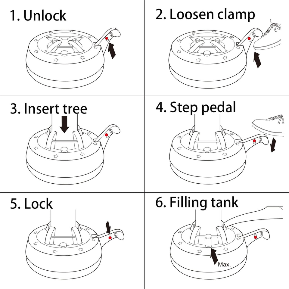 Christmas Tree Stand with Water Reservoir, Fast Clamped 8Ft Tree with 5