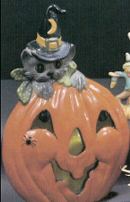  Ceramic  Bisque  Pumpkin Cat window Sitter electric incl eBay