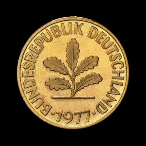 GERMANY. 1977, 10 Pfennig, D - Munich, Oak Sapling, Proof 1 - Picture 2 of 3