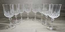 Cristal d'Arques-Durand LONGCHAMP Set of (8) 8 oz. Water Goblets, Heavy Feel