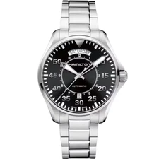 Hamilton Khaki Aviation Pilot Day Date Auto 42mm Black Dial Watch H64615135