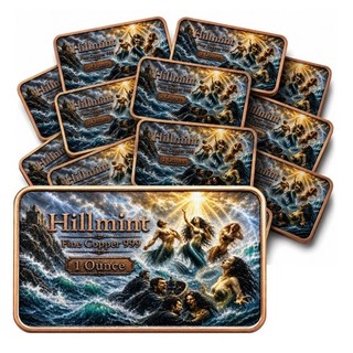 10 x 1 Oz ( 311 gramm ) Kupferbarren Feinkupfer 999 HILLMINT #1036