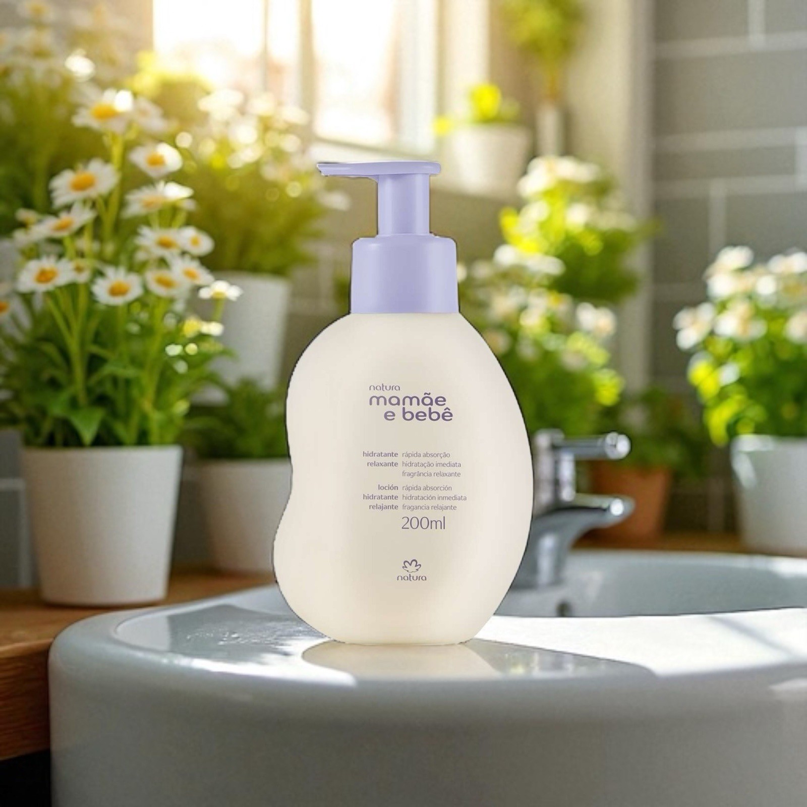 Natura Mamãe e Bebê Relaxing Baby Lotion 200ml – Calming Fast Absorbing Vegan Formula