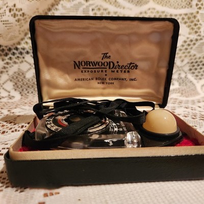 Vintage 1948 Norwood Director Model B Exposure Meter Complete w/ Case Boxes & Ma