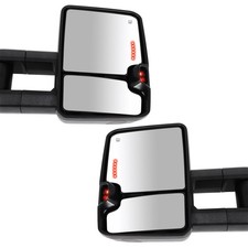 Towing Mirrors Heated Running Signals Light Black For 07-17 Toyota Tundra