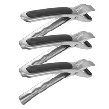3pcs Stainless Steel Hot Plate Gripper Anti Scald Bowl Clamp Kitchen Tongs