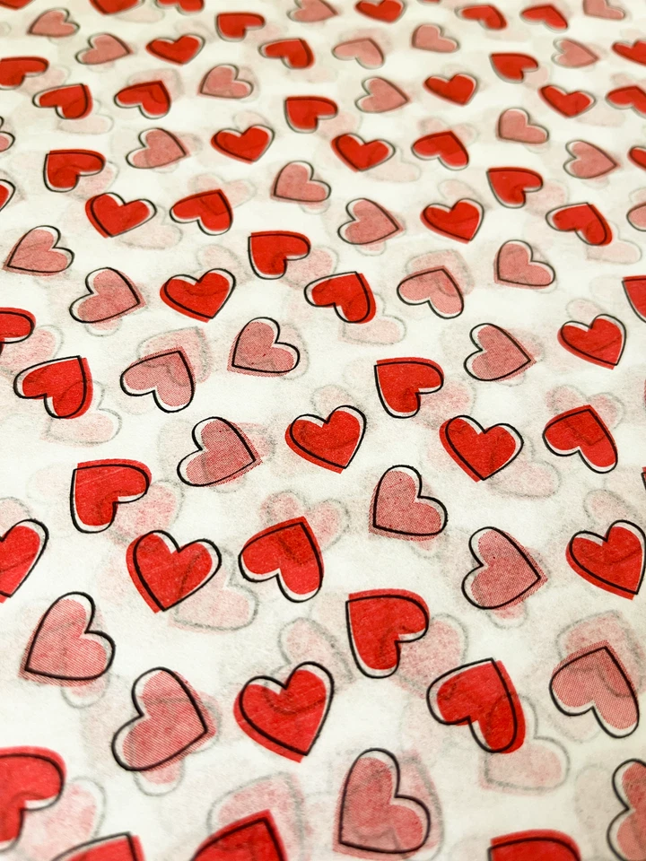 SCATTERED HEARTS Design Tissue Paper Sheets Choose Size & Package Amount - Image 3 of 4
