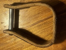 Vintage Western Wooden Saddle Stirrup Single Rustic Ranch Tack