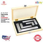 2" 3" 4" 6" Precision Steel Hardened TRY Square Set  Ground Machinist Tool