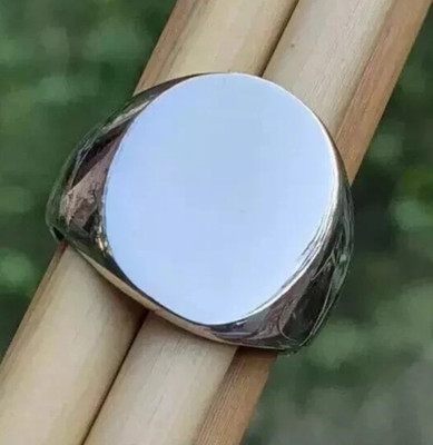925 Sterling Silver, Solid Silver, Band Ring, Unisex, Oval Cignet Band Ring