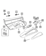 Genuine Mopar Front Door Trim Armrest Right 5QZ081XYAB