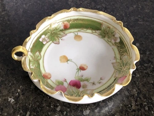 STUNNING  ANTIQUE NORITAKE PORCELAIN ART NOUVEAU NUT DISH